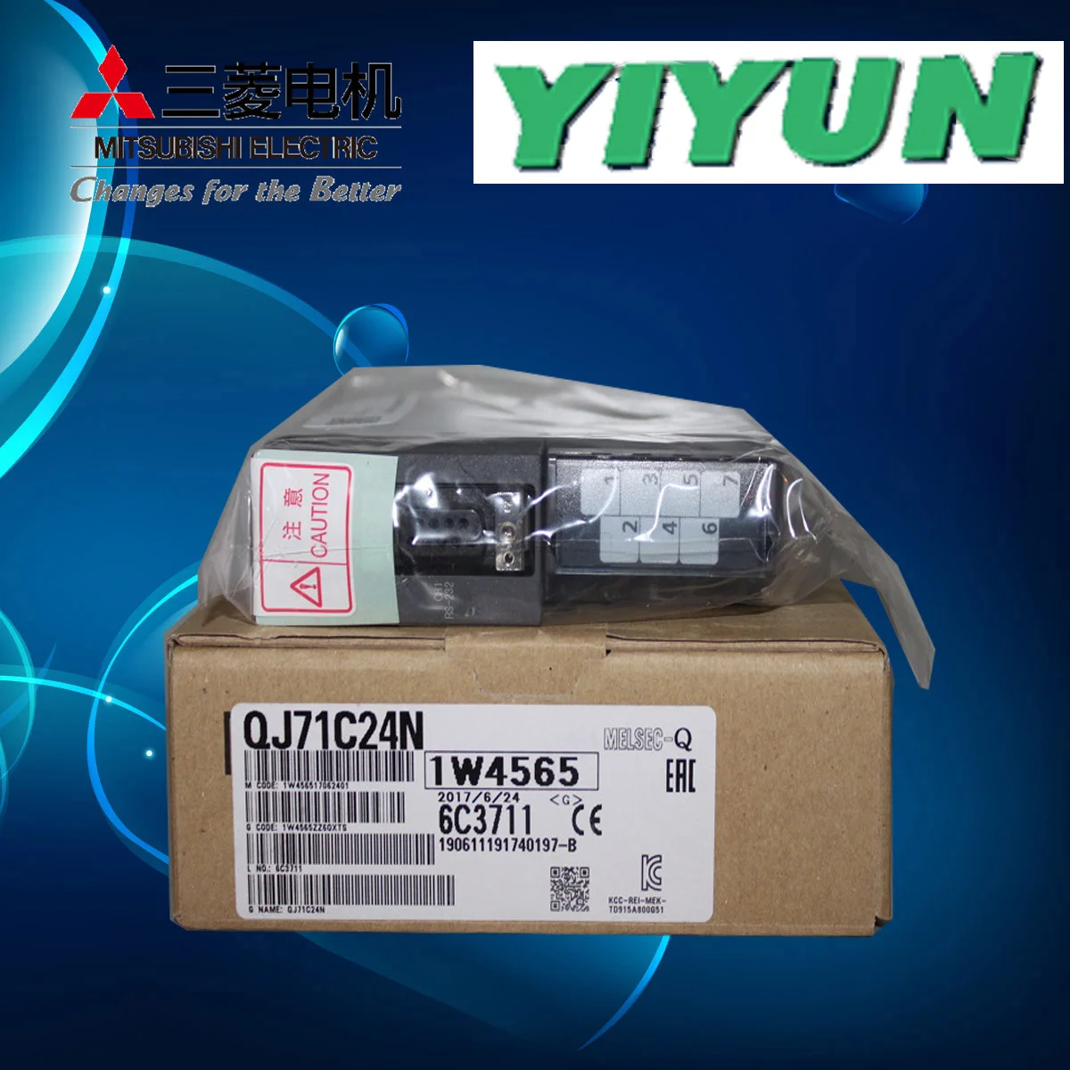 YIYUN Mitsubishi Q серии PLC модуль последовательной связи qj71c24nr2 QJ71C24N QJ71C24N|Соединители| |