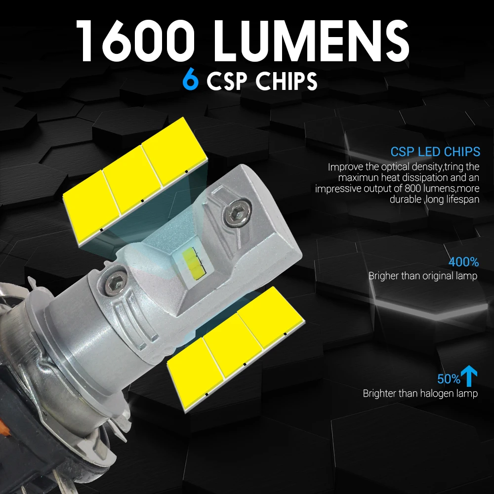 Cawanerl H15 80 Вт 3200LM каждый набор импортных CSP шариков 6000 К Белый 12 В автомобильные