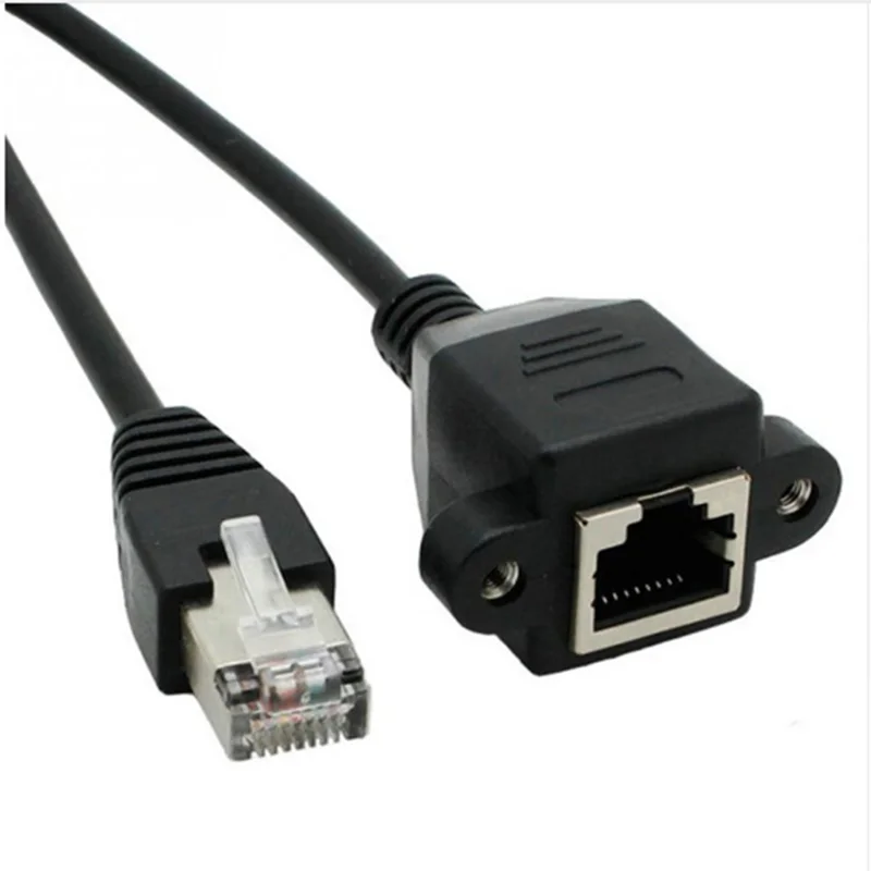 1 шт. 8Pin RJ45 кабель штекер к гнезду винт Панель Крепление Ethernet LAN сеть 8 Pin удлинитель