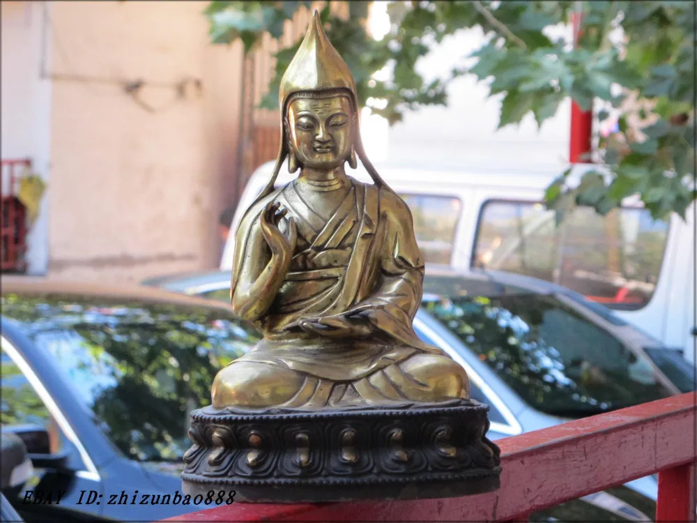 Ручной 13 &quotТибет Буддизм Бронзовый Цонга ка Па Дже Цонкапа рождения Цзун Хапы