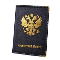 simple soft leather russia passport cover wallet travel accessories for documents bag men women the passport card holder case
