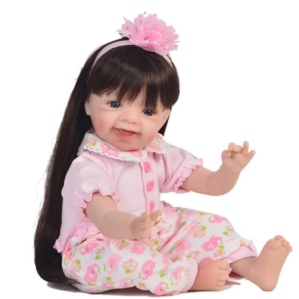 

Reborn Dolls 22 Inch Baby Reborn silicone Doll Realistic Babyalive Doll For Girls birthday gift Bebes reborn boneca npk reborn