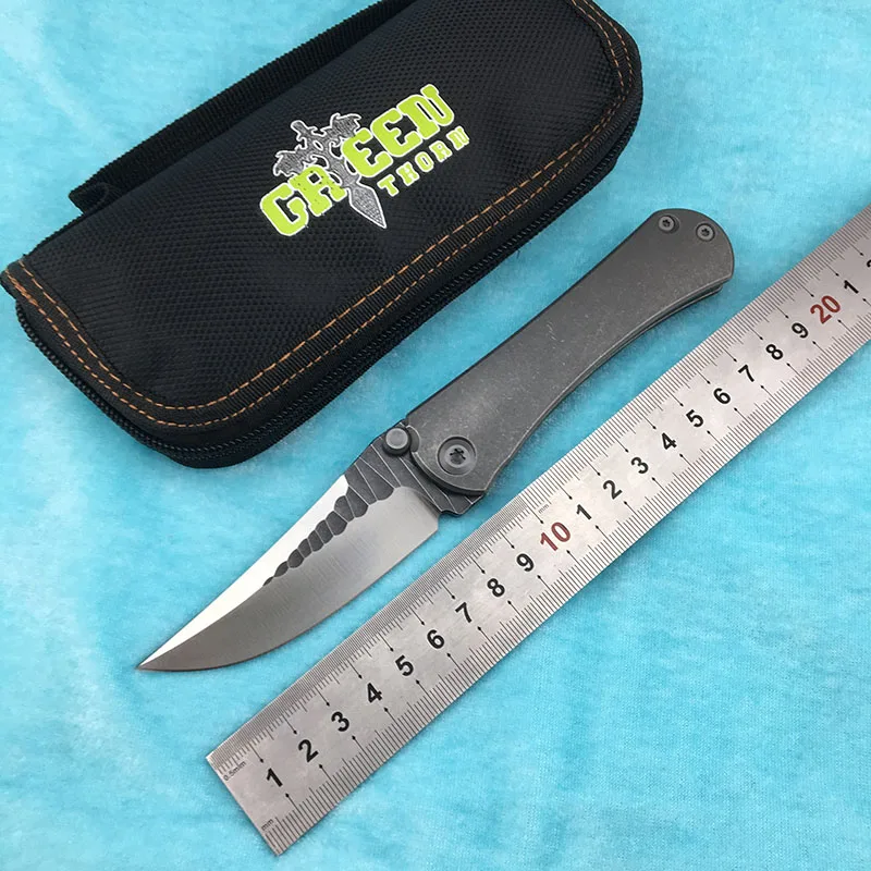 

Green thorn SBSF M390 стальное лезвие Nudist TC4 титановая ручка карманный складной нож для кемпинга и охоты фруктов универсальный инструмент для повсед...