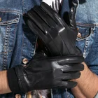 Мужские зимние перчатки GOURS, черные перчатки из натуральной козьей кожи, для вождения, GSM024, 2019