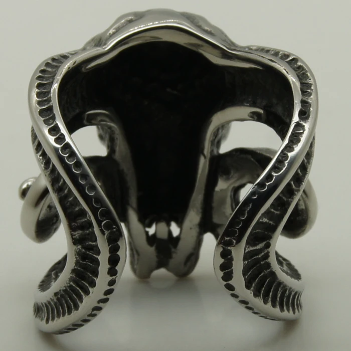 Мужской/для мальчиков крутой большой Козлиный баран длинный Рог Череп Рокки