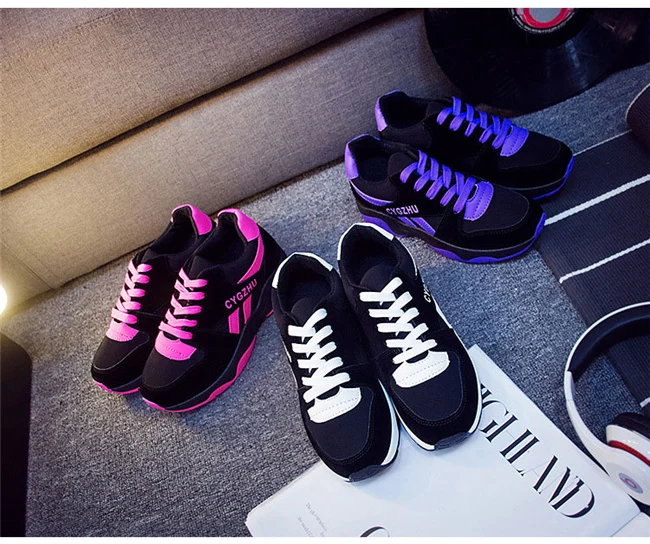 Dropshipping Women Flat Shoes Sneakers Breathable Casual Shoes Woman Tenis Feminino Lace-up zapatillas mujer XYZ135