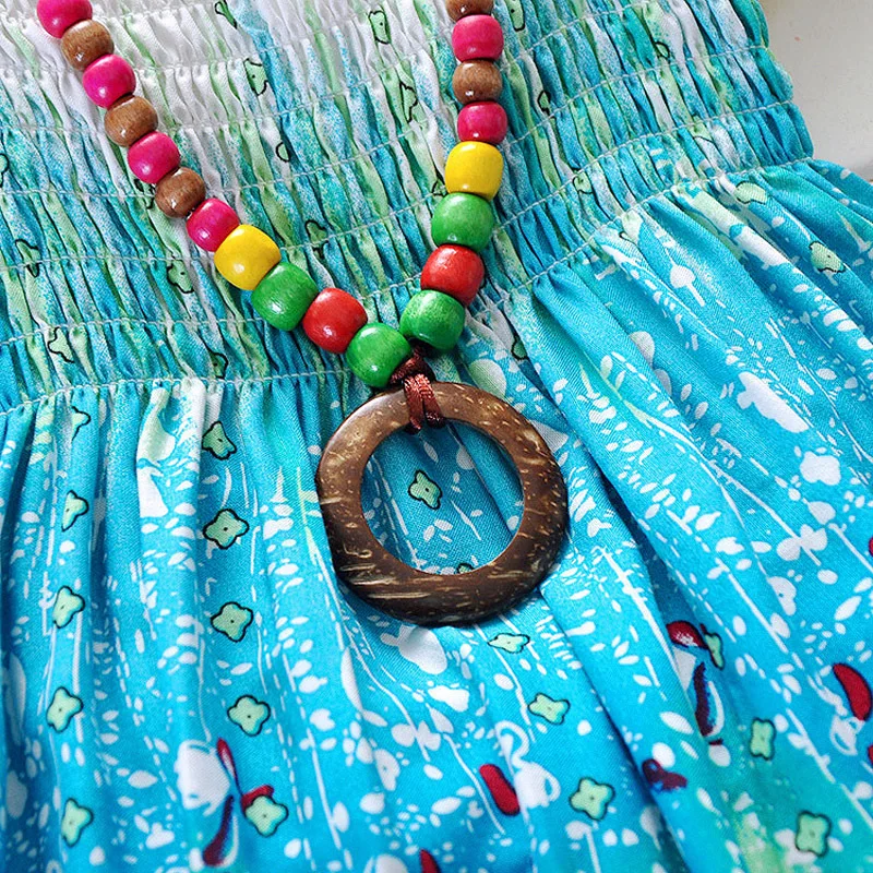 Новинка 2022 летняя стильная одежда для девочек модные пляжные платья до колен без