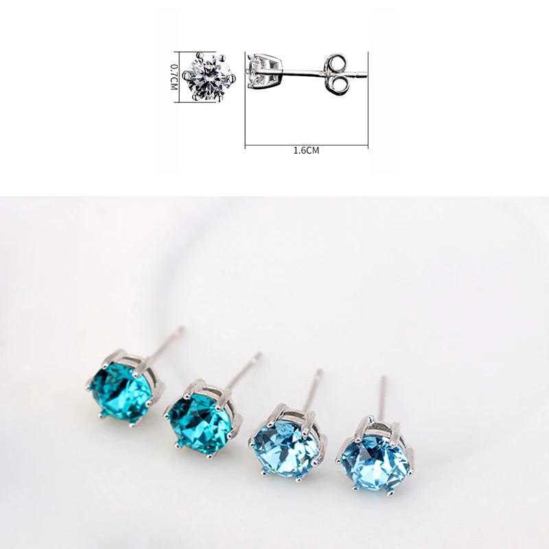 MALANDA 7 цветов Набор сережек с кристаллами Swarovski круглые серьги для женщин 2018 новые