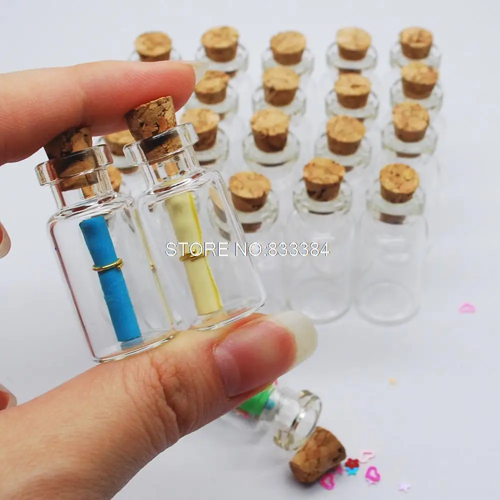 Горячая Распродажа! 24 шт. 2 мл флаконы прозрачные стеклянные бутылки с пробками