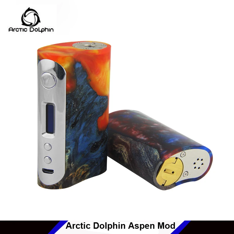 Оригинальный Arctic Dolphin Aspen Mod 68 w Коробка мод прочная деревянная 18650 батарея