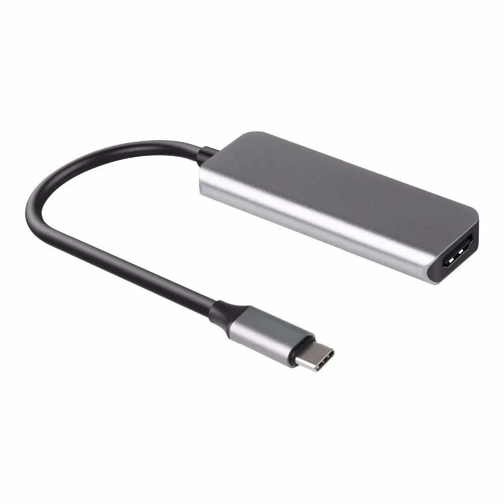 Тип C концентратора до 4K HDMI совместимых с PD и два USB-A 3 0 ключ для ноутбука или