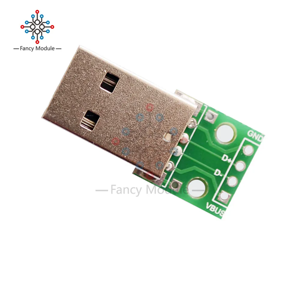 Мини/микро USB для DIP типа A женский/Мужской USB адаптер конвертер для 4Pin 2,54 мм печатной платы DIY источник питания для Arduino разъем