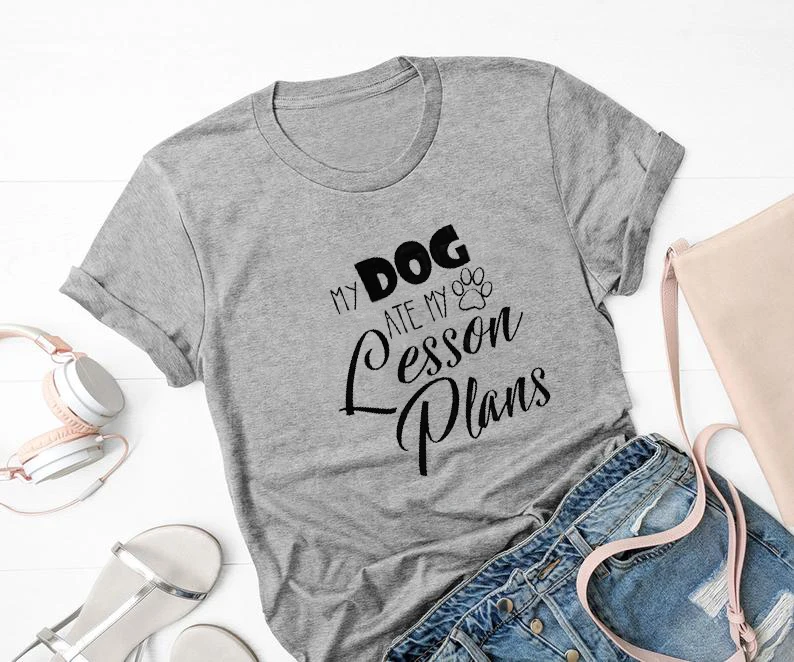 MY DOG ATE process PLANS/Летняя Высококачественная Модная хлопковая Футболка для женщин
