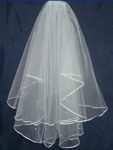 Новая 2t лента слоновой кости вуаль с расчески длиной до локтя вуаль|ivory veil|veil with