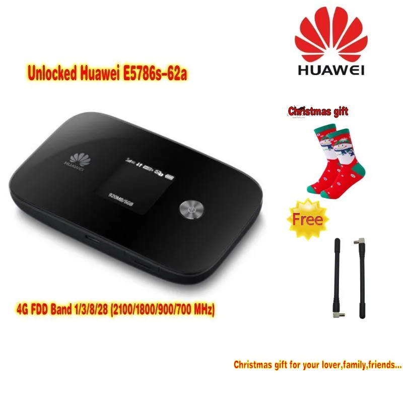 Разблокирована 300 Мбит/с HUAWEI E5786S 62A 3G 4G Wi Fi роутер с 2 шт. антенны и 4 аппарат не