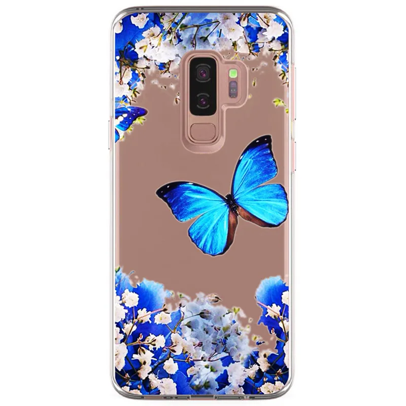 For Samsung Galaxy S9 S9Plus S8 Plus S7 edge Note 8 TPU Colorful Soft Heart Butterfly Painted Desig Cover Case Fundas R327 |