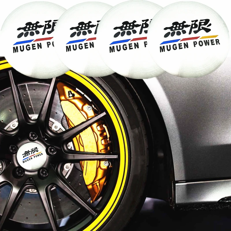 4 шт. 56 5 мм MUGEN POWER логотип Алюминиевый автомобиль эмблема колеса центр ступицы