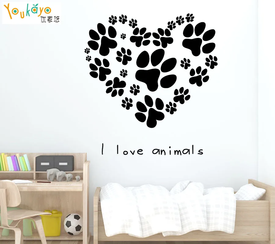 Домашние животные ветеринарная клиника любовь собака Лапа кошка виниловые