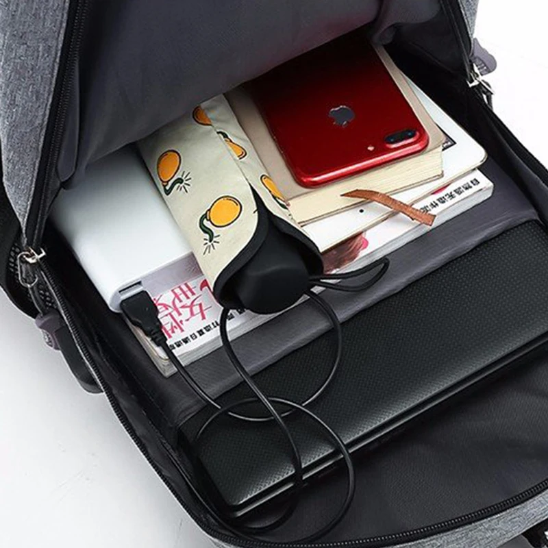 Водонепроницаемый школьный портфель с USB зарядкой для мужчин Подростковый