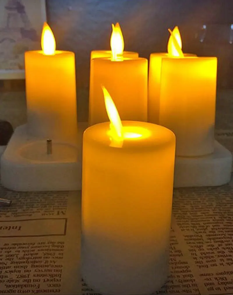 Набор из 6 Перезаряжаемые качается перемещение фитиль свечи TeaLight мерцающие