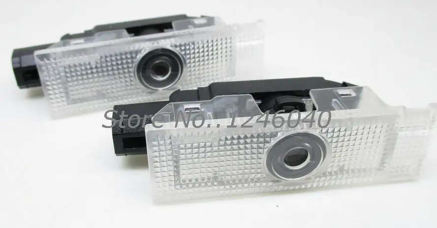 Светодиодные лампы для двери автомобиля 2 шт. световые с логотипом и объективом