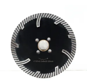 Бесплатная доставка DC-TCB03 Высокое качество 125 мм 5 дюймов алмазное турбо режущее лезвие для гранита и мрамора