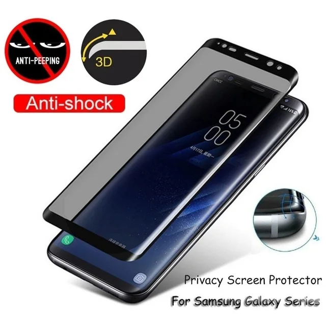 Закаленное стекло для Samsung Galaxy S8 S9 Plus Note 8 9 защита экрана с защитой от