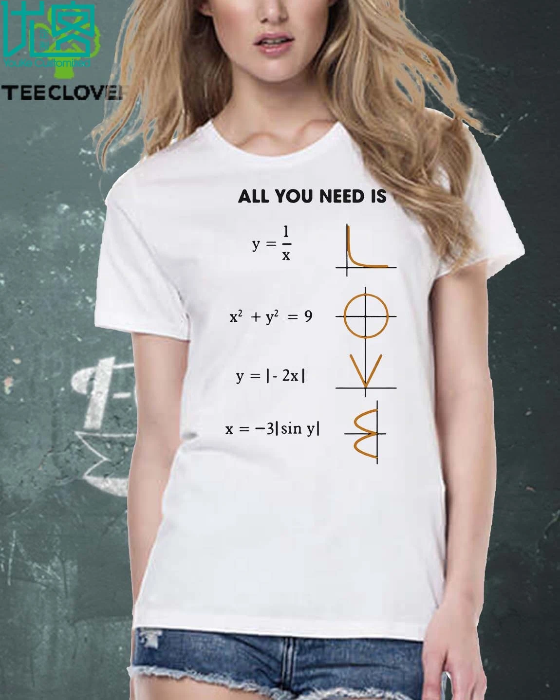 Мужская футболка с коротким рукавом All You Need Is Love Math лето 2019 | одежда