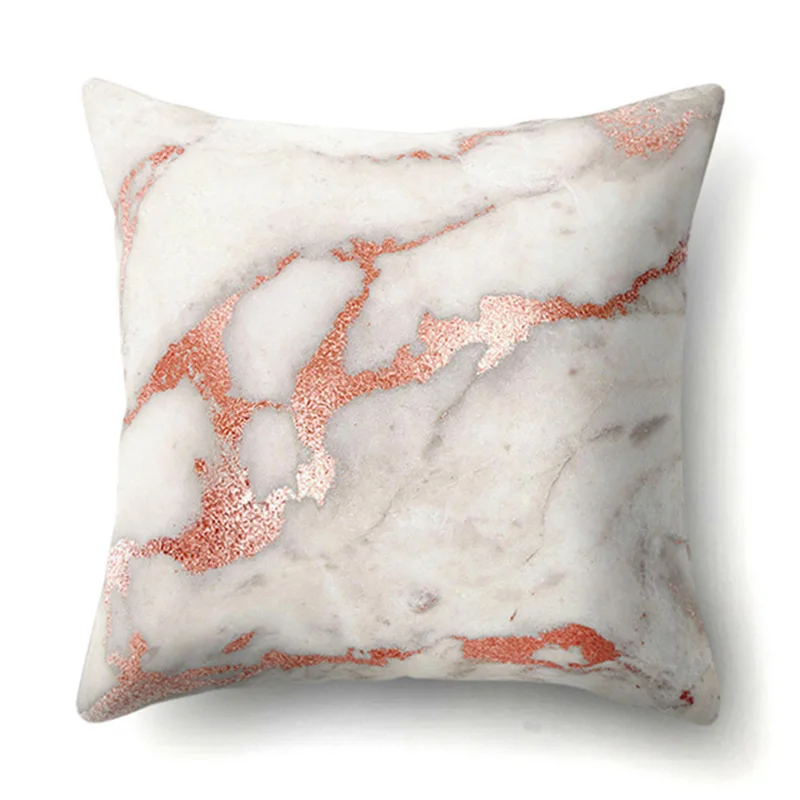 Мраморная текстура с геометрическим принтом декоративная подушка для офиса и