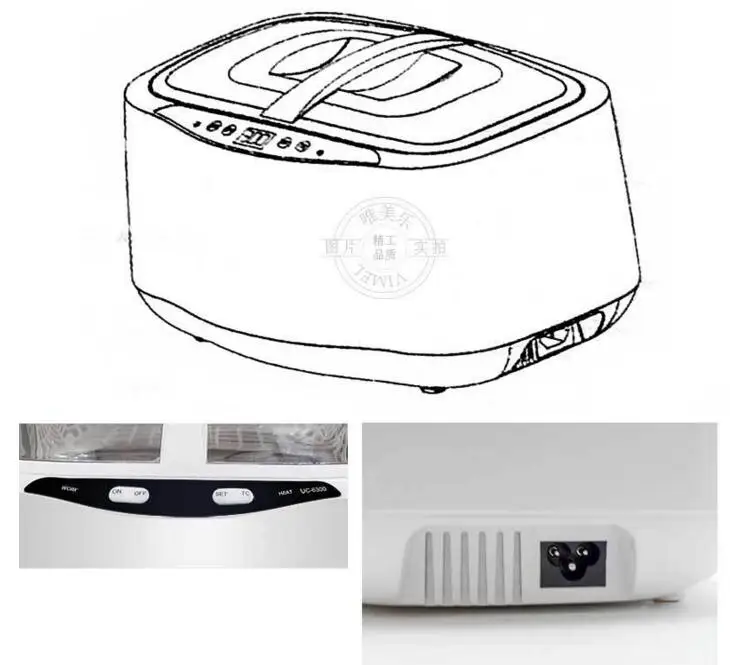 2.5L стоматологический цифровой ультразвуковой очиститель Ванна таймер