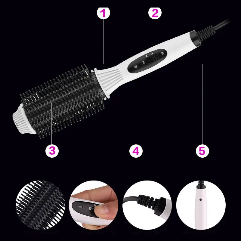 

2 In 1 New Hair Straightener Curler Comb Styling Tool Professional Anti-Scald Straightening Comb Electric Hair Comb Straightener