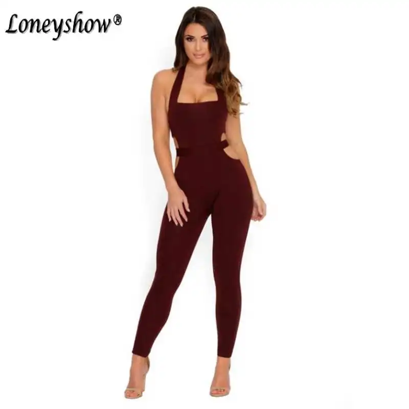 Loneyshow Новинки для женщин модные Комбинезоны малышек и Для Сексуальная спинки
