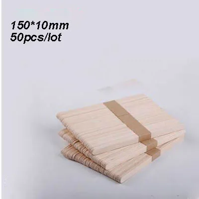 150X10mm 50pcs Разные размеры из натурального дерева и красочные деревянные палочки для мороженого для детей DIY ручной работы художественные закладки домашний Декор 50 шт./лот - Цвет: 150X10mm 50pcs
