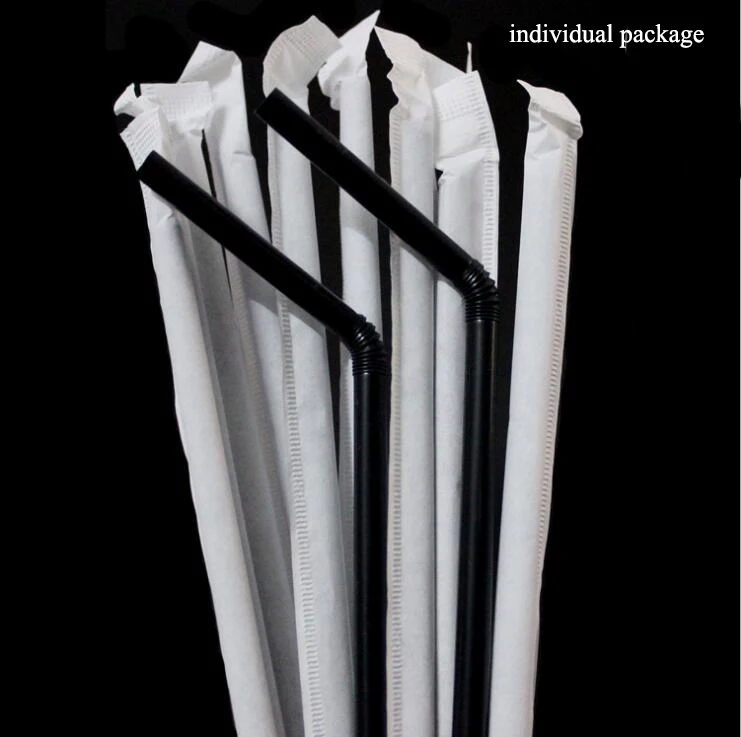 Красочное черное независимое оборудование пластиковое гибкое трубочка трубочки