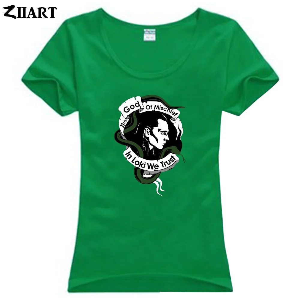 В loki we trust the god of mischief винтажная одежда для портретной пары Женская хлопковая