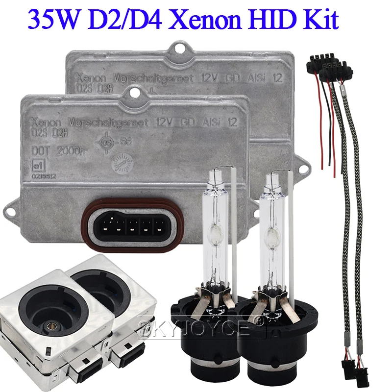 Комплект ксеноновых фар SKYJOYCE 35 Вт ксеноновые лампы D2S HID 4300K 5000K 6000K D2R D4S D4R балласт