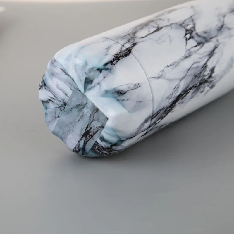 

Marble Print Water Bottle Insulated Cup 500ml Stainless Steel Beer Tea Coffee Thermos Bottle Portable Travel Sport Vacuum Flask