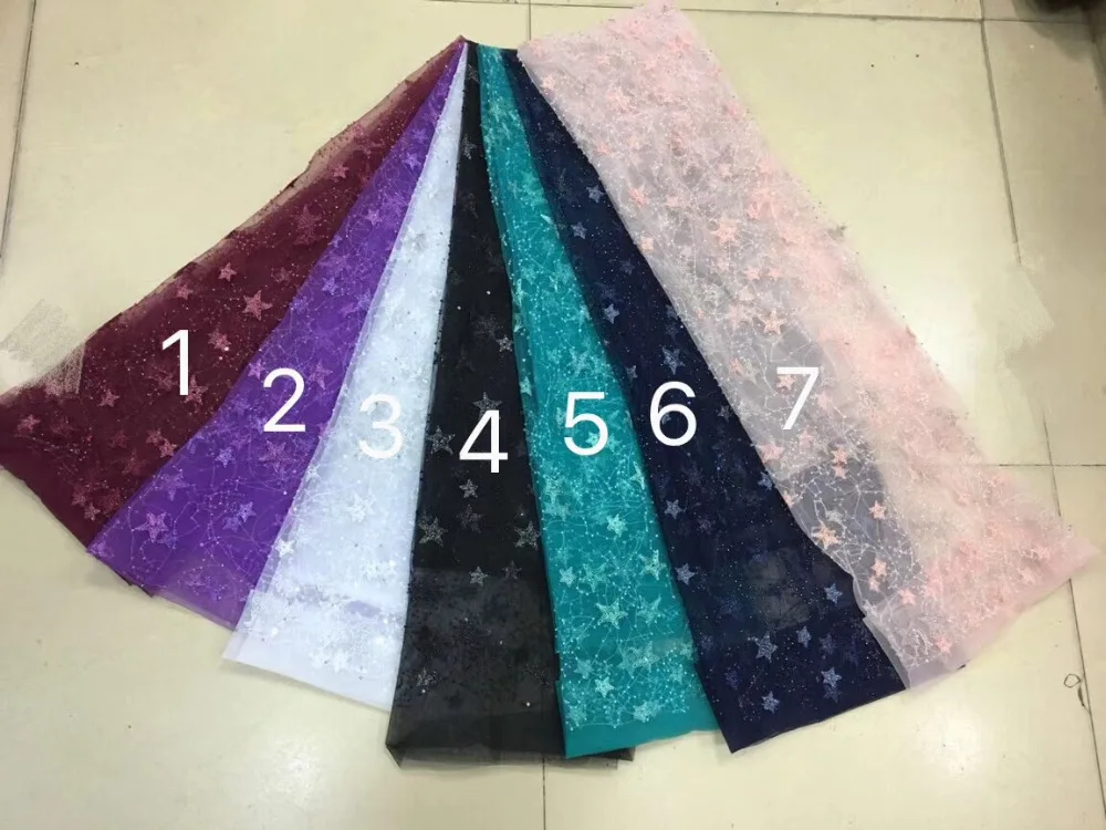 Новинка белое/зеленое/розовое 7 видов цветов со звездами и бисером линия на сетке