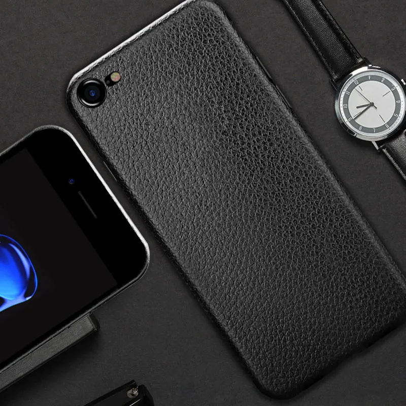 Кожаный чехол с узором Личи для iPhone 7 Plus деловой стиль 4 5 дюйма все в наличии