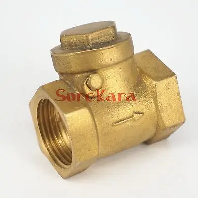 

Brass Swing check valve One Way 3/4" BSP female 3/4" BSP female Threaded Max Pressure 0.8 Mpa for water pipe Plumbing