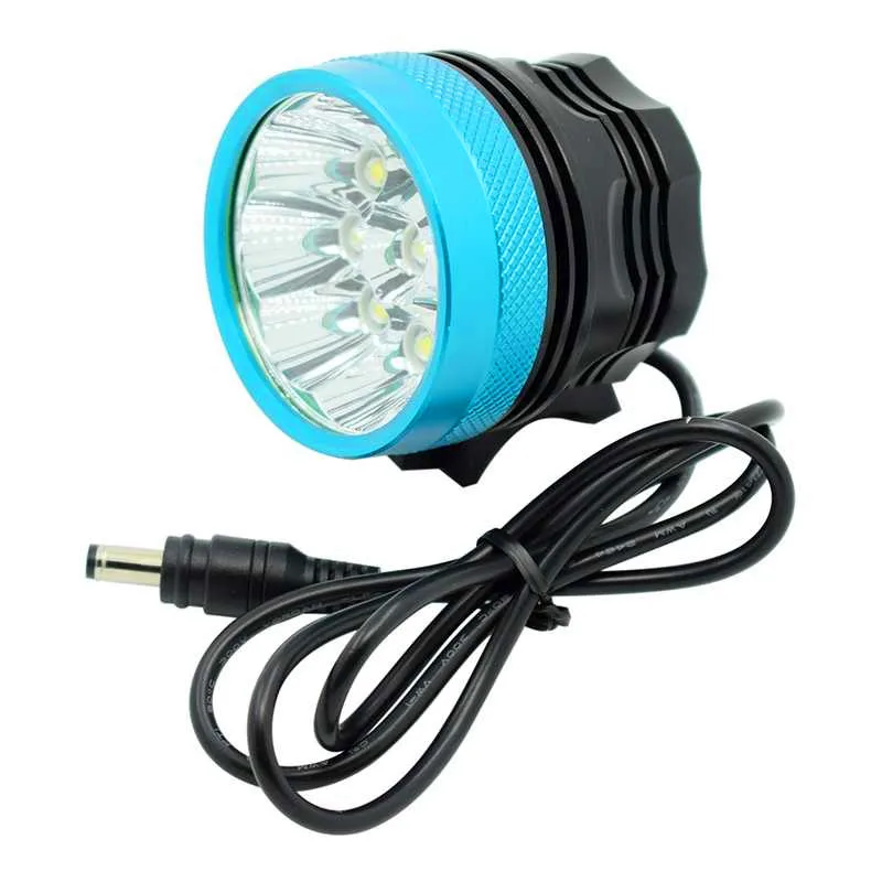 Blue only lamp WasaFire 18000 люмен велосипедный светильник 9* XML-T6 светодиодный головной передний наружный велосипедный светильник Головной фонарь велосипедный светильник+ аккумулятор 9600 мАч - Цвет: Blue only lamp