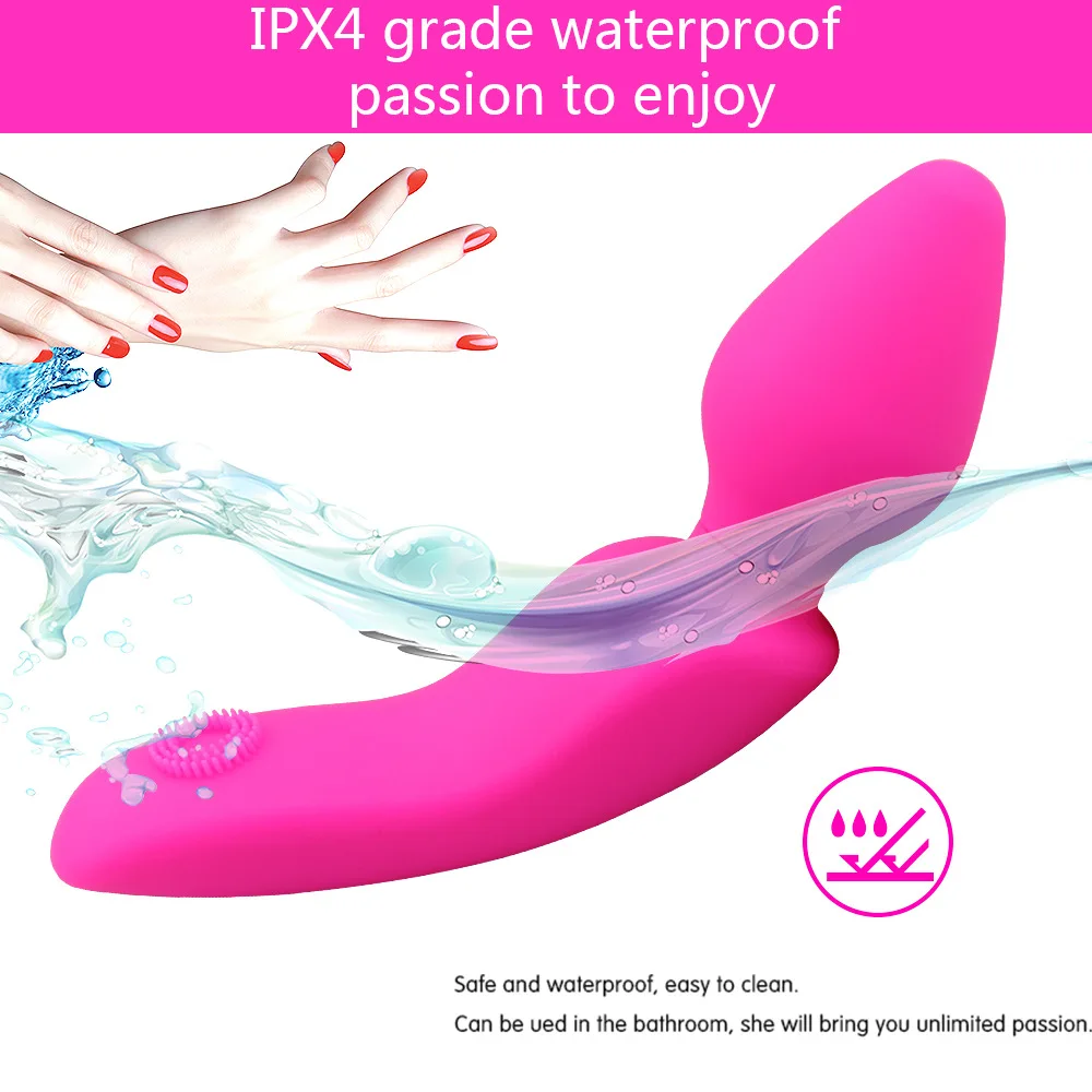 Безопасный силиконовый вибратор с двойной головкой G-spot 10 скоростей зарядка