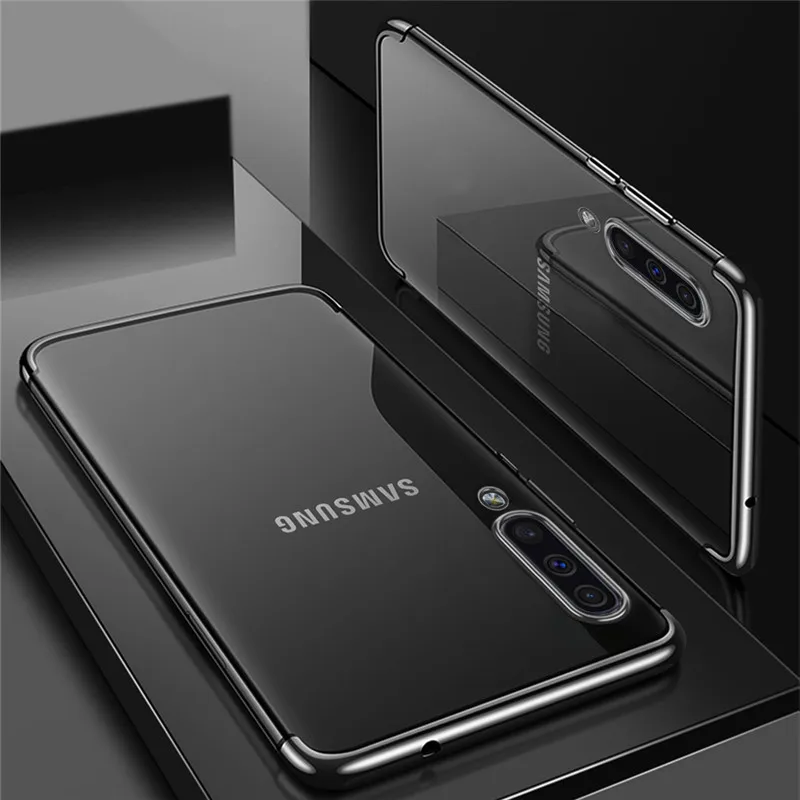 Прозрачный чехол для Samsung Galaxy A30 A50 A10 A20 A70 M10 M20 M30 мягкий из ТПУ с покрытием |