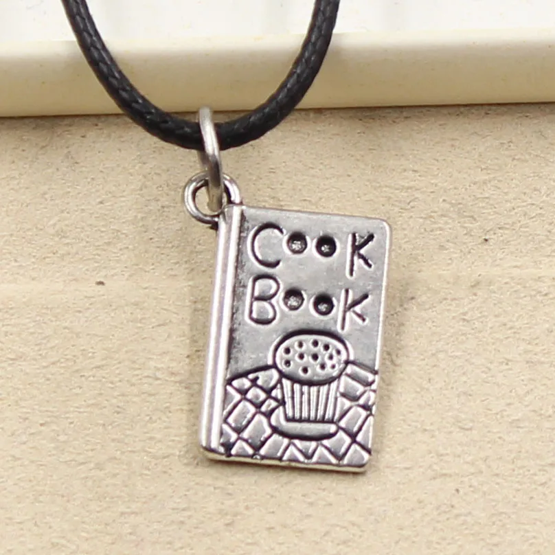 Новый модный Тибетский серебристый цвет подвеска ожерелье книга чокер черный