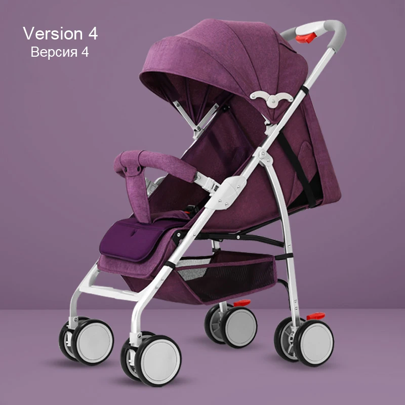Детская коляска yoyo, коляска passeggino, автомобиль carricoche bebe, можно сложить, легкий, взять самолет, четыре колеса, детская тележка Umb - Цвет: Version4-purple