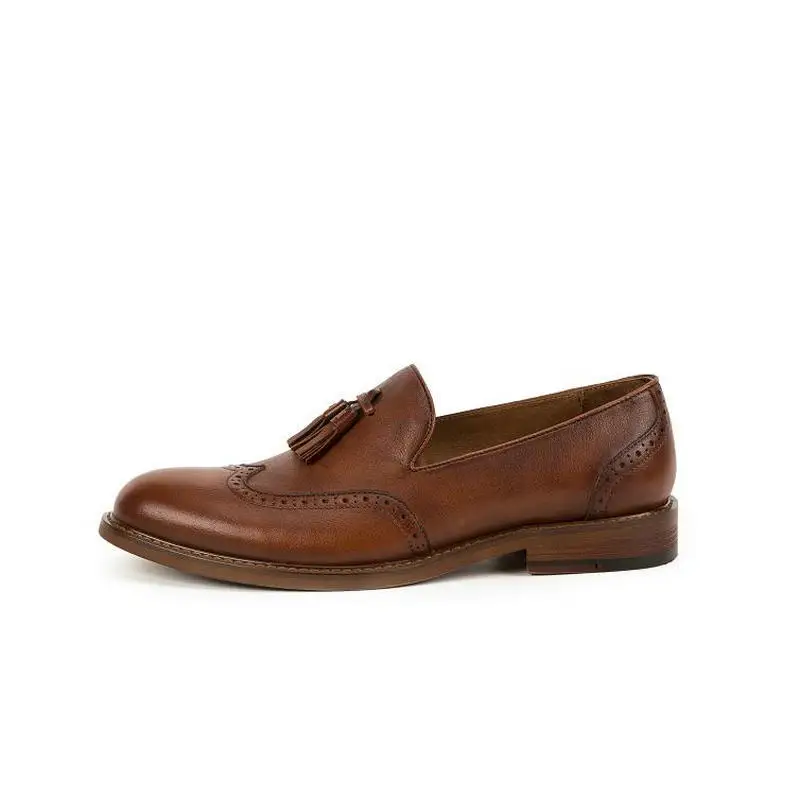 Brown Leather Casual Shoes Designer Men High Quality Genuine Oxford For Slip-On MAN SHOE CASUAL LOAFER | Обувь