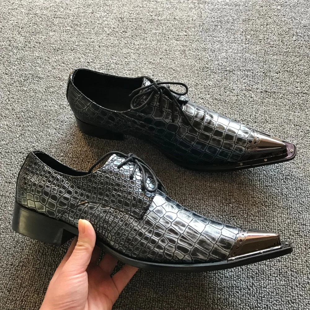 Мужские ковбойские ботильоны Mabaiwan Черные из натуральной кожи с острым носком на