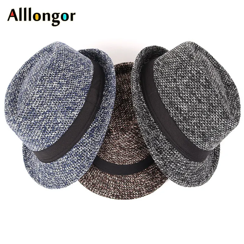 Шерстяная шляпа с короткими полями для мужчин Осень зима 2020 фетровая винтажная