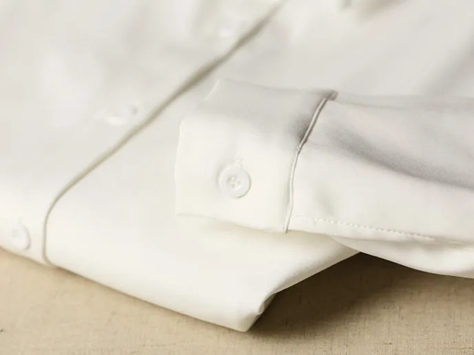 2017 Winter Warm Shirts Women's Shirt Solid Color Female Tops Blouse White Thick Business Formal NS3532 |