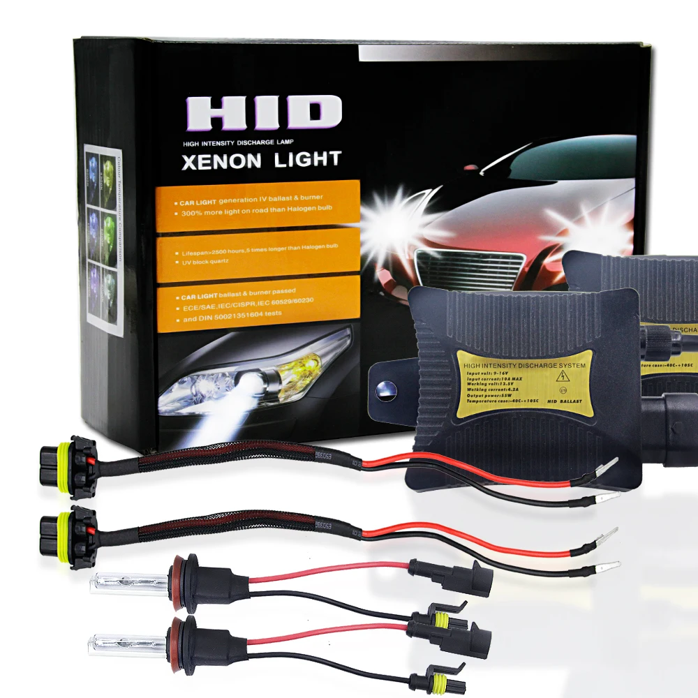 Ксеноновая лампа H8 H9 H11 HID 12 В постоянного тока 55 Вт комплект ксеноновых ламп 4300K